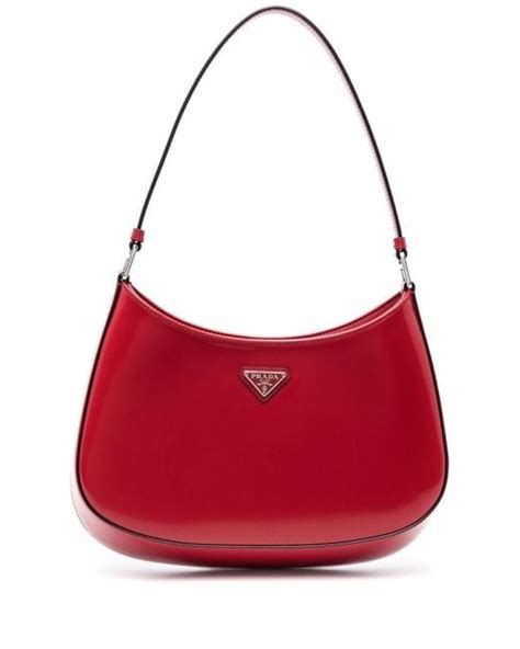 prada red patent leather bag|Prada red leather shoulder bag.